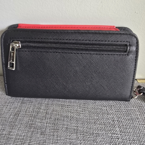 Disney Mickey Mouse Cell Phone Wallet Wristlet Case Black White Red - Picture 4 of 5